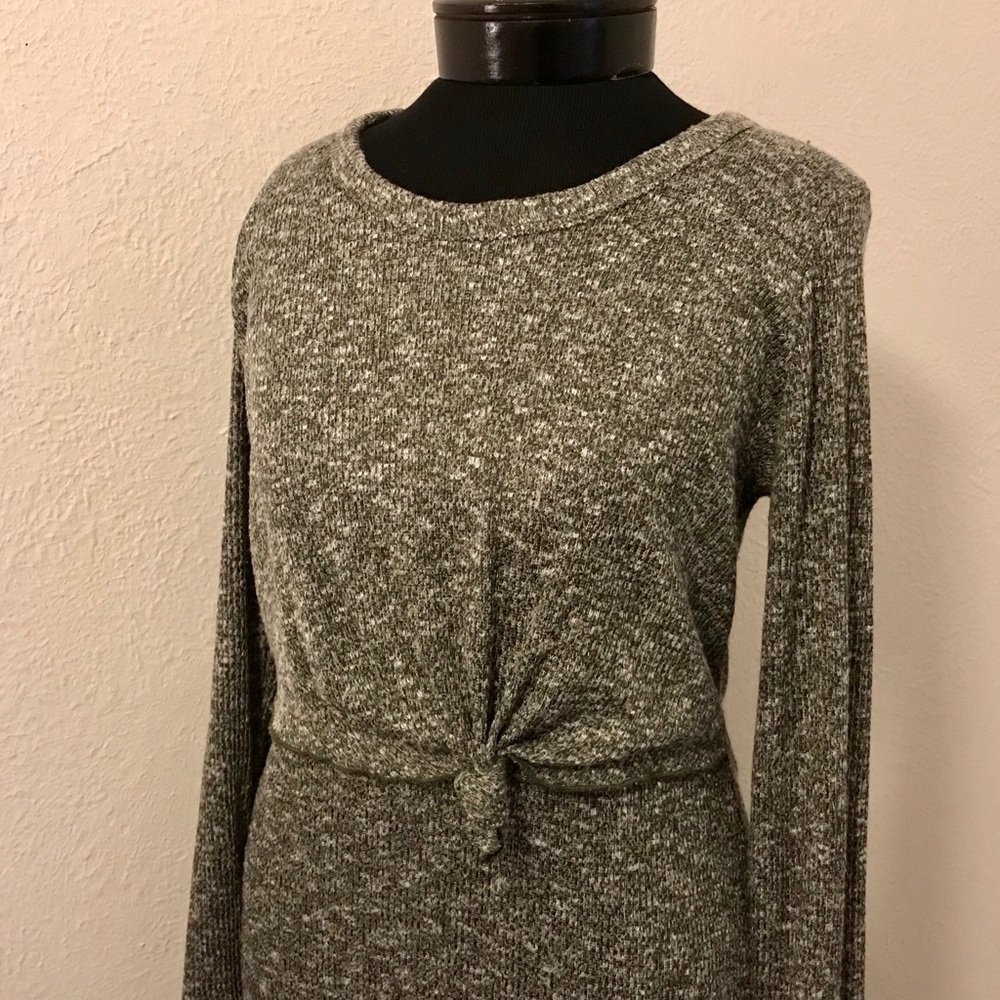 Ribbed long sleeve dress